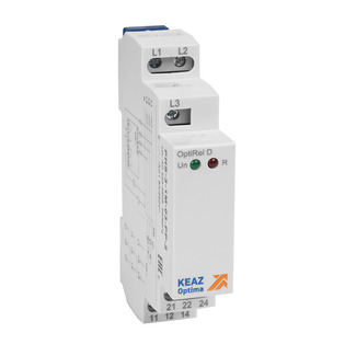 Реле контроля фаз OptiRel D PHS-3-1M-03-PP-2 чередования обрыва фаз 3Ф 2СО - КЭАЗ
