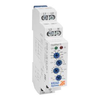 Реле контроля фаз OptiRel D PHS-3-1M-04-PN-1 повышенного/пониженного 3Ф+N 1СО - КЭАЗ