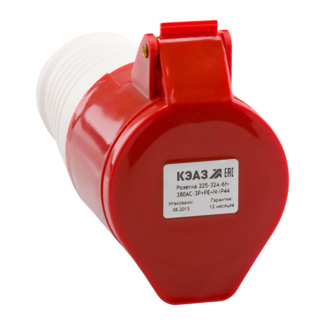 Розетка кабельная 215-16А-6h-380AC-3P+PE+N-IP44 - КЭАЗ