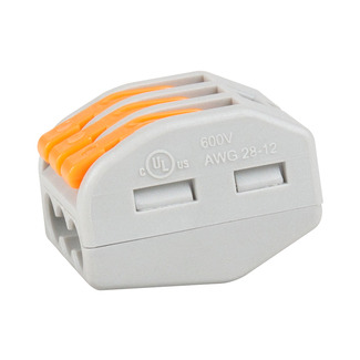 Клемма строительно-монтажная OptiKit СМК 222-413 с рычагом 3 отверстия 0,2-2,5(4,0)мм2