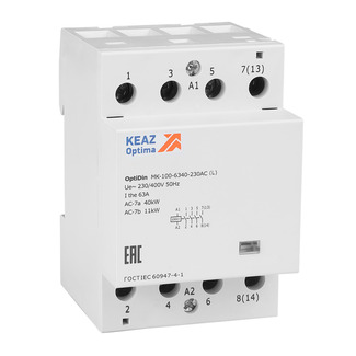 Контактор модульный OptiDin MK-100-6340-230AC (L) - КЭАЗ