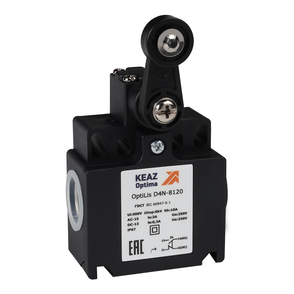 Фото Выключатель концевой OptiLiS D4N-8120 рычаг пласти