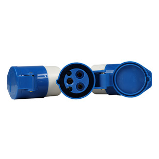 Адаптер силовой трехлучевой 1013-16А-6h-220AC-2P+PE-IP44