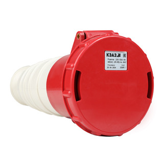 Розетка кабельная 235-63А-6h-380AC-3P+PE+N-IP67