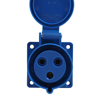 Розетка фланцевая 323-32А-6h-220AC-2P+PE-IP44