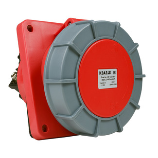 Розетка фланцевая наклонная 445-125А-6h-380AC-3P+PE+N-IP67