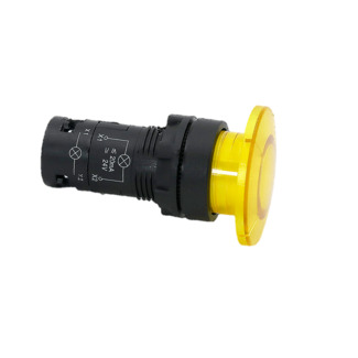 Кнопка грибовидная OptiSignal Compact D22 C7-PM-611 синяя 1НО+1НЗ  - КЭАЗ