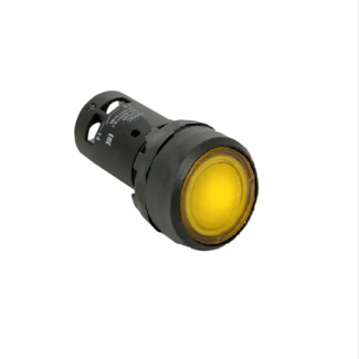 Кнопка с фиксацией с подсветкой OptiSignal Compact D22 C7-PHL-B501 желтая 1НЗ 24 В AC/DC XB7NJ05B2 - КЭАЗ