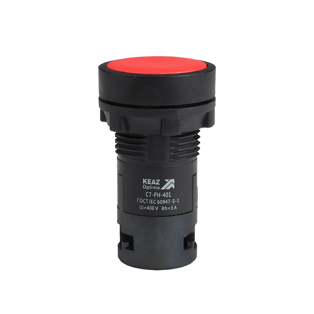 Кнопка с фиксацией OptiSignal Compact D22 C7-PH-401 красная 1НЗ XB7NH42