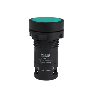 Кнопка с фиксацией OptiSignal Compact D22 C7-PH-311 зеленая 1НО+1НЗ XB7NH35