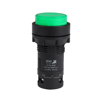 Кнопка с подсветкой OptiSignal Compact D22 C7-PL-B310 зеленая 1НО 24 В AC/DC XB7NW33B1 - КЭАЗ