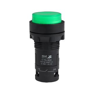 Кнопка с фиксацией с подсветкой OptiSignal Compact D22 C7-PHL-M301 зеленая 1НЗ 230 В AC XB7NJ03M2 - КЭАЗ
