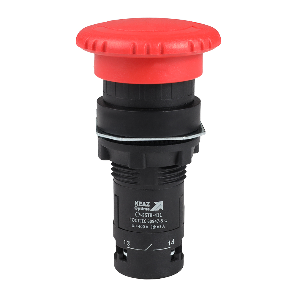 Кнопка аварийного останова OptiSignal Compact D22 C7-ESTR-411 красная ...