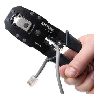 Кримпер для телефонных и компьютерных разъемов, КР-468, SHTOK. 27105