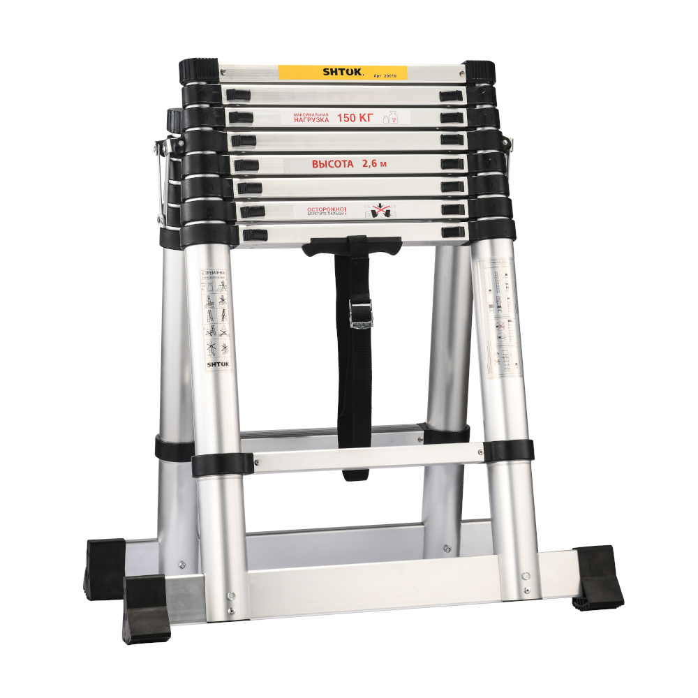 Фото Стремянка телескопическая 2,6 м, SHTOK