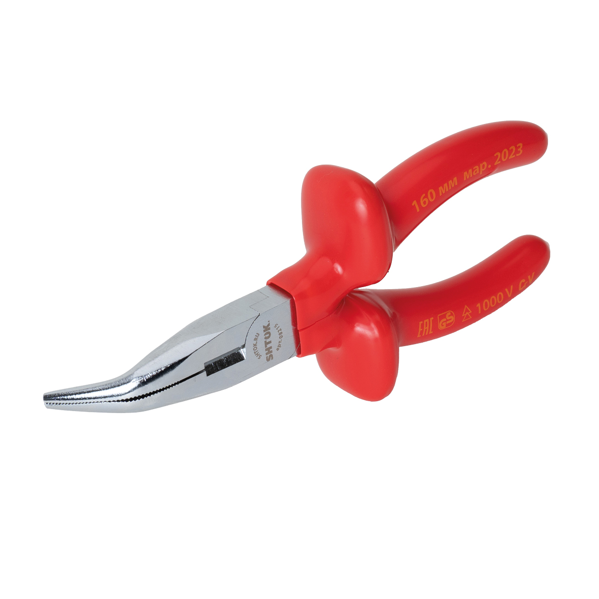 Фото Тонкогубцы изогнутые диэлектрические 1000В 160 мм,