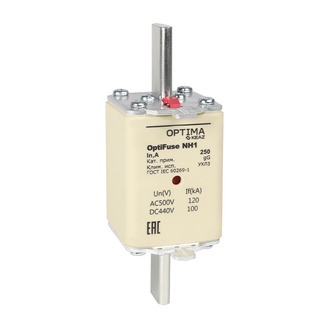 Вставка плавкая OptiFuse NH1-250-gG-УХЛ3 - КЭАЗ