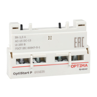 Блок контактов фронтальный OptiStart ME GVAE20 - КЭАЗ