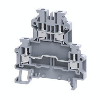 Клемма двухярусная винтовая OptiClip ODL-2,5-2L-I-серый