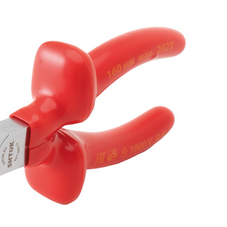 Тонкогубцы изогнутые диэлектрические 1000В 160 мм, SHTOK. 08215