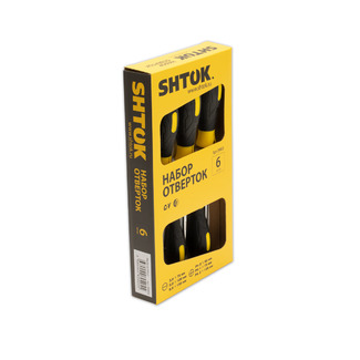 Набор отверток 6 шт. картон, SHTOK. 09903