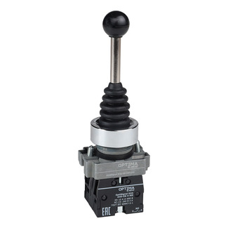 Джойстик OptiSignal D22 C4-J2F-220 металлический 2 положения 2НО с фиксацией