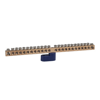 Шина нулевая с одним изолятором OptiKit BB-O-N-S-24-6х9-синий 
