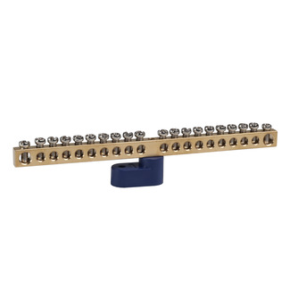 Шина нулевая с одним изолятором OptiKit BB-O-N-S-20-6х9-синий